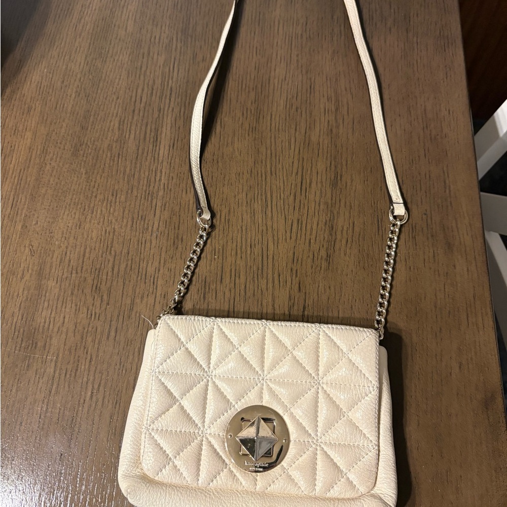 Kate Spade Cream Quilted Crossbody Bag